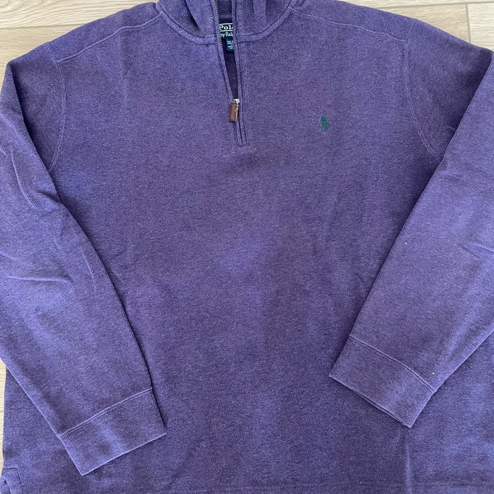 Ralph Lauren Purple Men's Sweater Qtr zip